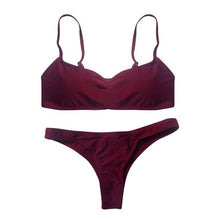 Load image into Gallery viewer, Solid Bikini Push-up BIKINI