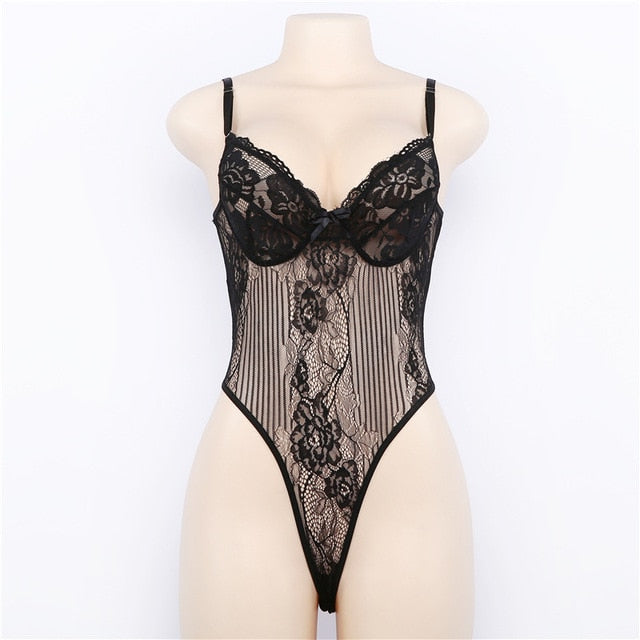 Sexy une pièce dos nu transparent nouveau 2019